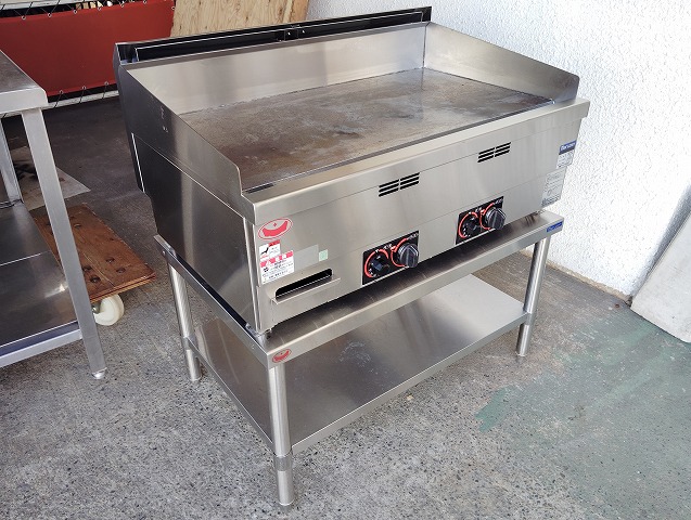 マルゼン MGG-096TB ガスグリドル 専用台付き 都市ガス『中古良品